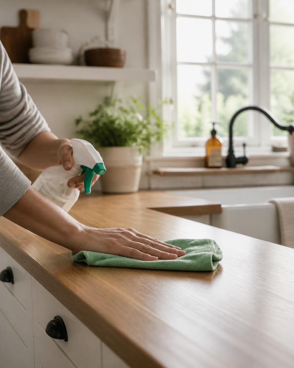 Lead Cleaning Technician & Operations Assistant at work in a cottage home
